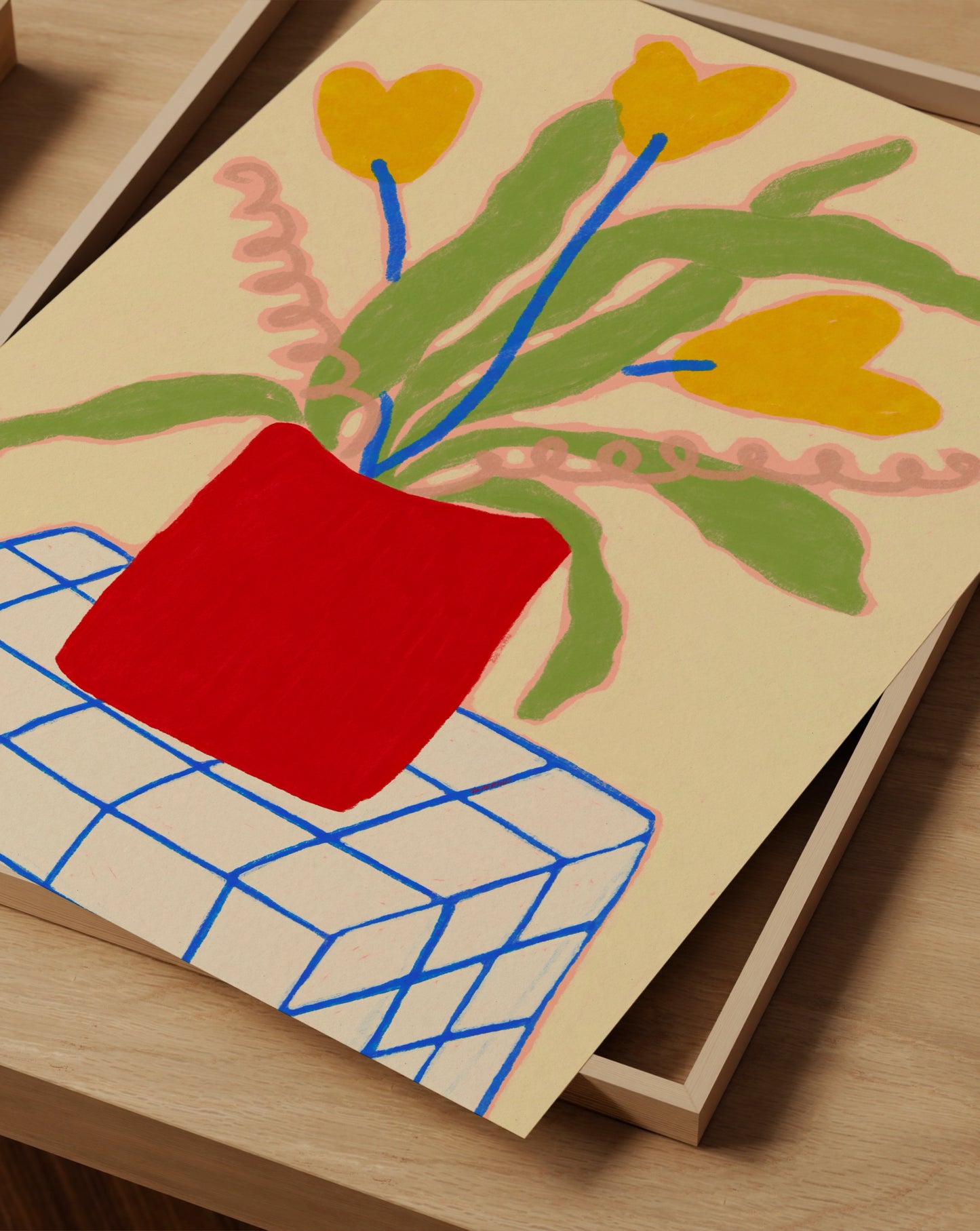 Red Vase Print | Quirky Wall Art Print