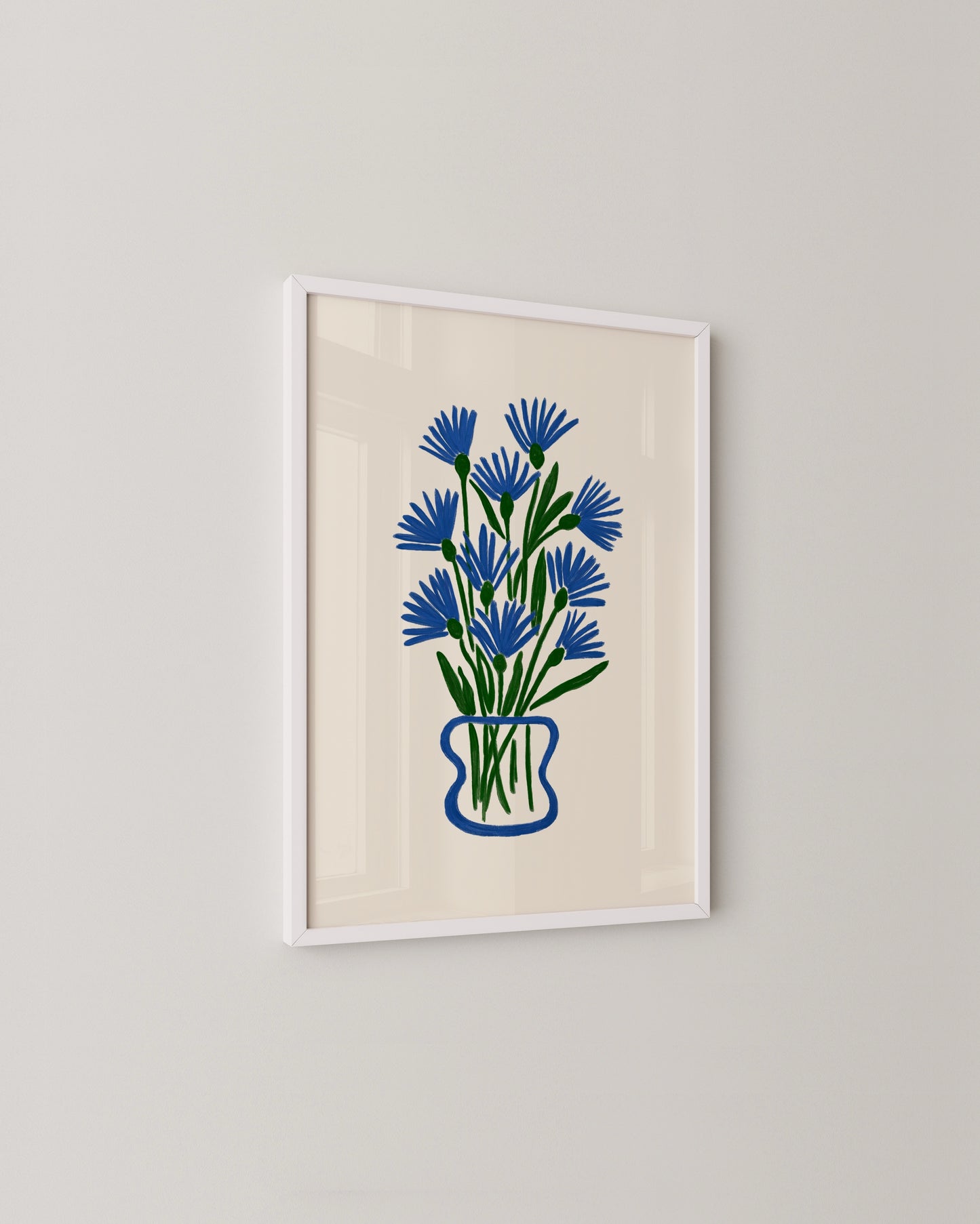 Blue Floral Print- Wall Art -Paperhus- Printable wall art - Instant downloads - DIY home decor -Paperhus