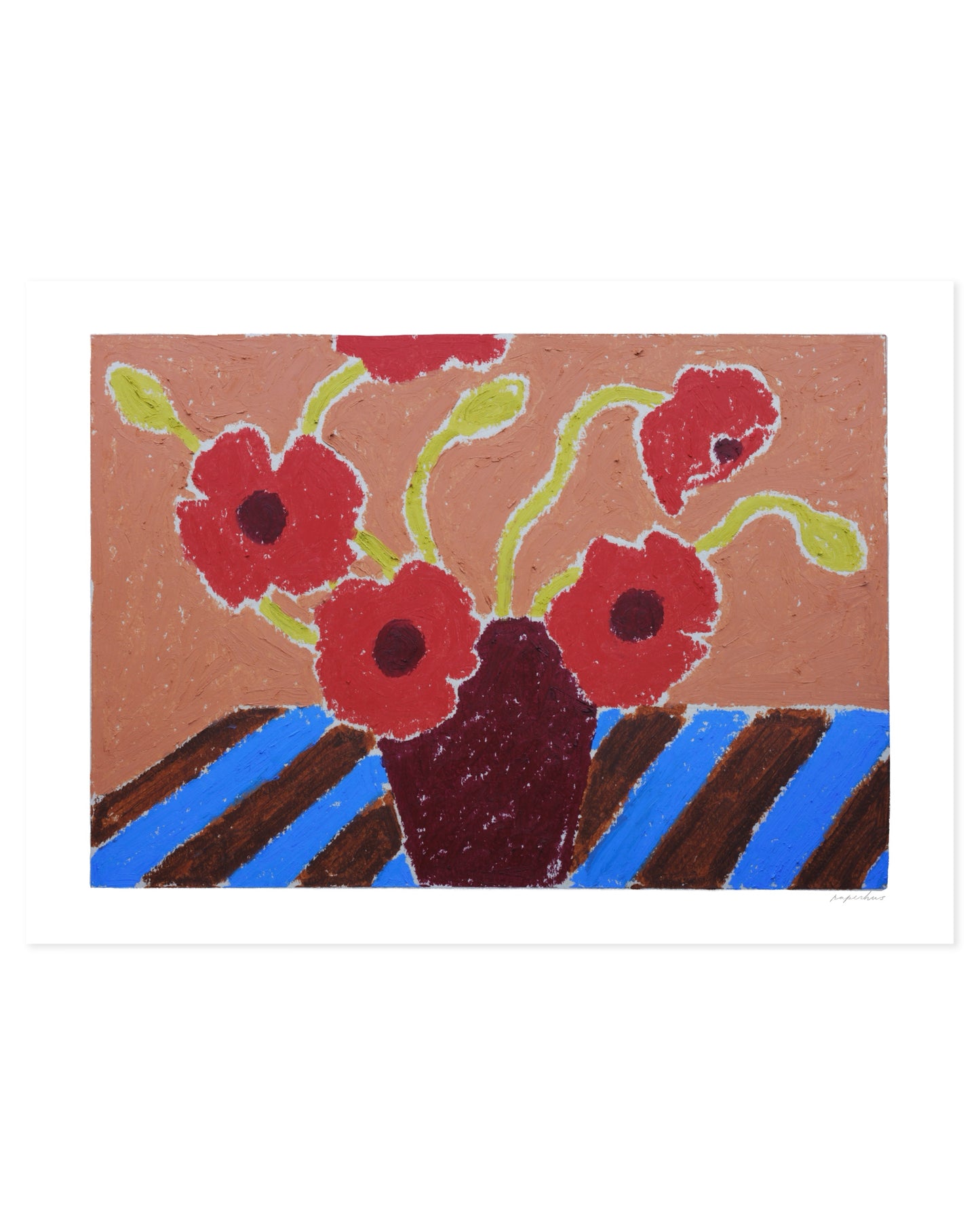 Oil Pastel. Poppies