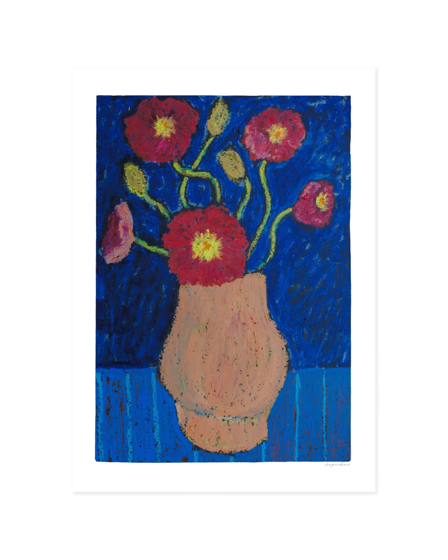 Oil Pastels. Poppies