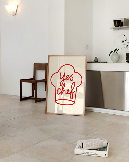 Yes Chef Printable Wall Art | Digital Download printable wall art by Paperhus
