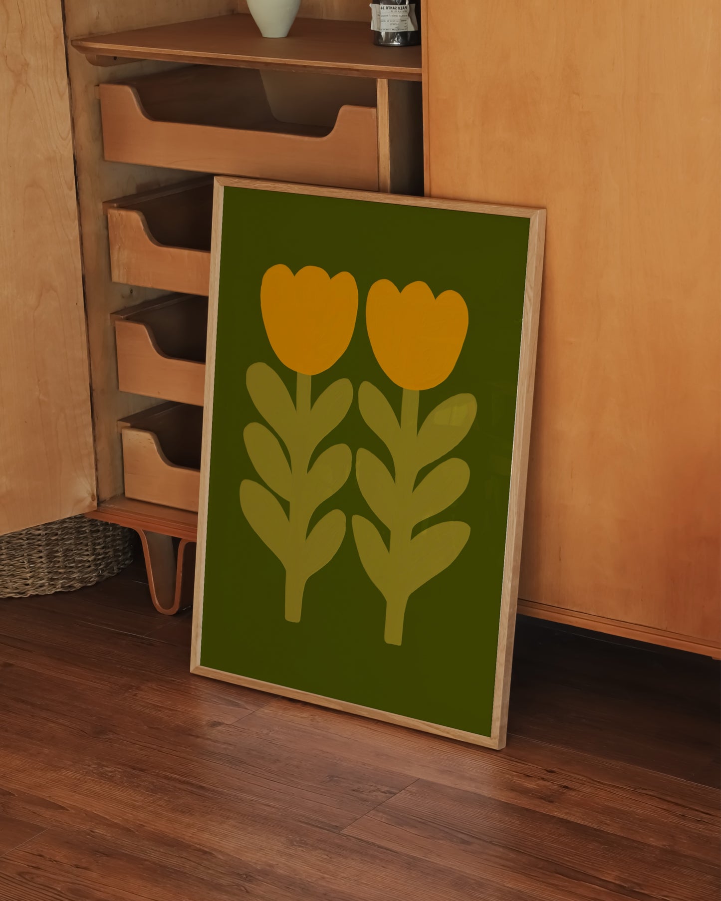Retro Tulips Print