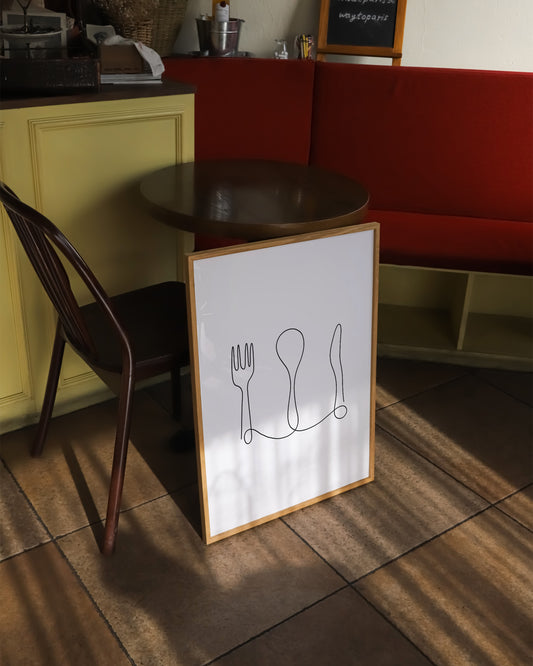 Knife & Fork Printable Wall Art | Digital Download printable wall art by Paperhus