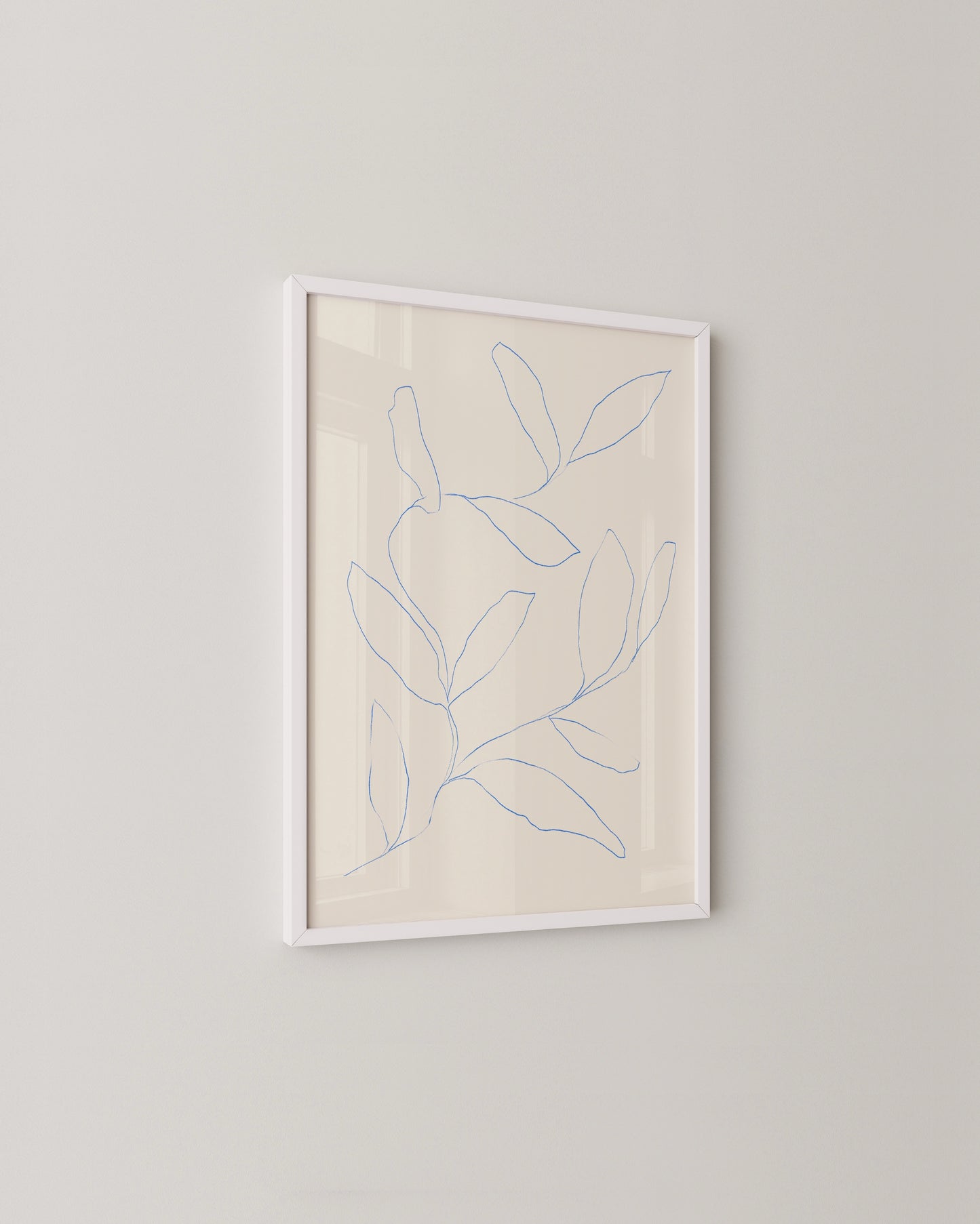 Blue Botanical Line Print