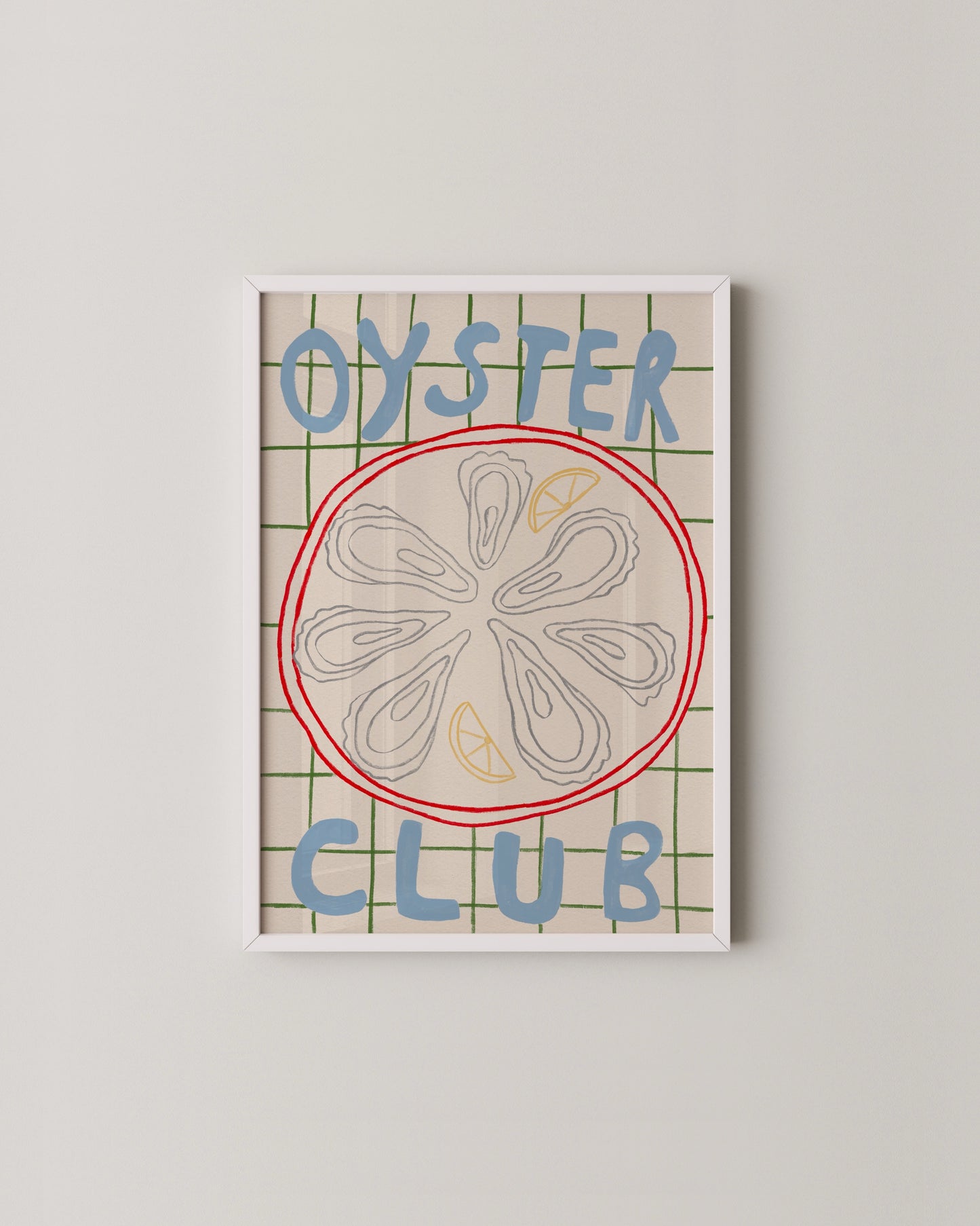 Oyster & Wine Print Set Of 2