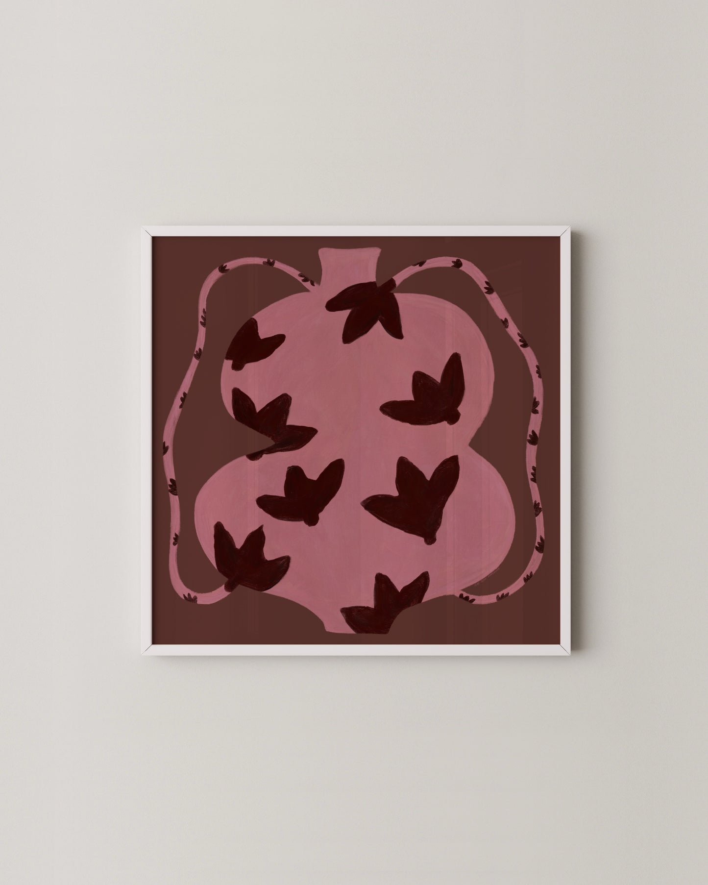 Burgundy & Pink Gallery Wall | Modern Abstract Print Collection