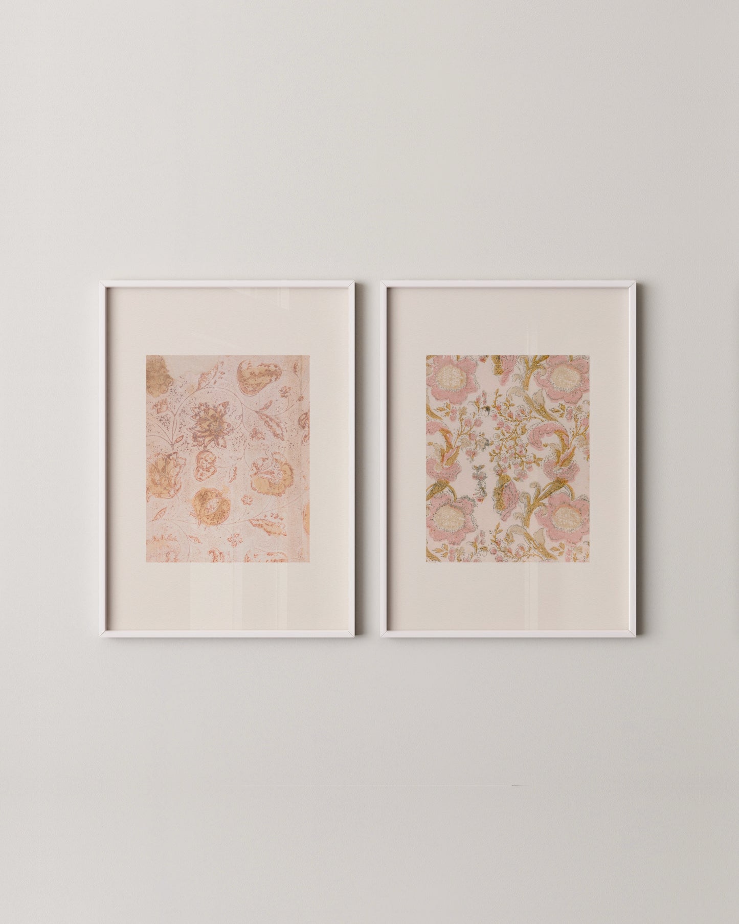 Floral Textile Set of 2- Wall Art -Paperhus- Printable wall art - Instant downloads - DIY home decor -Paperhus