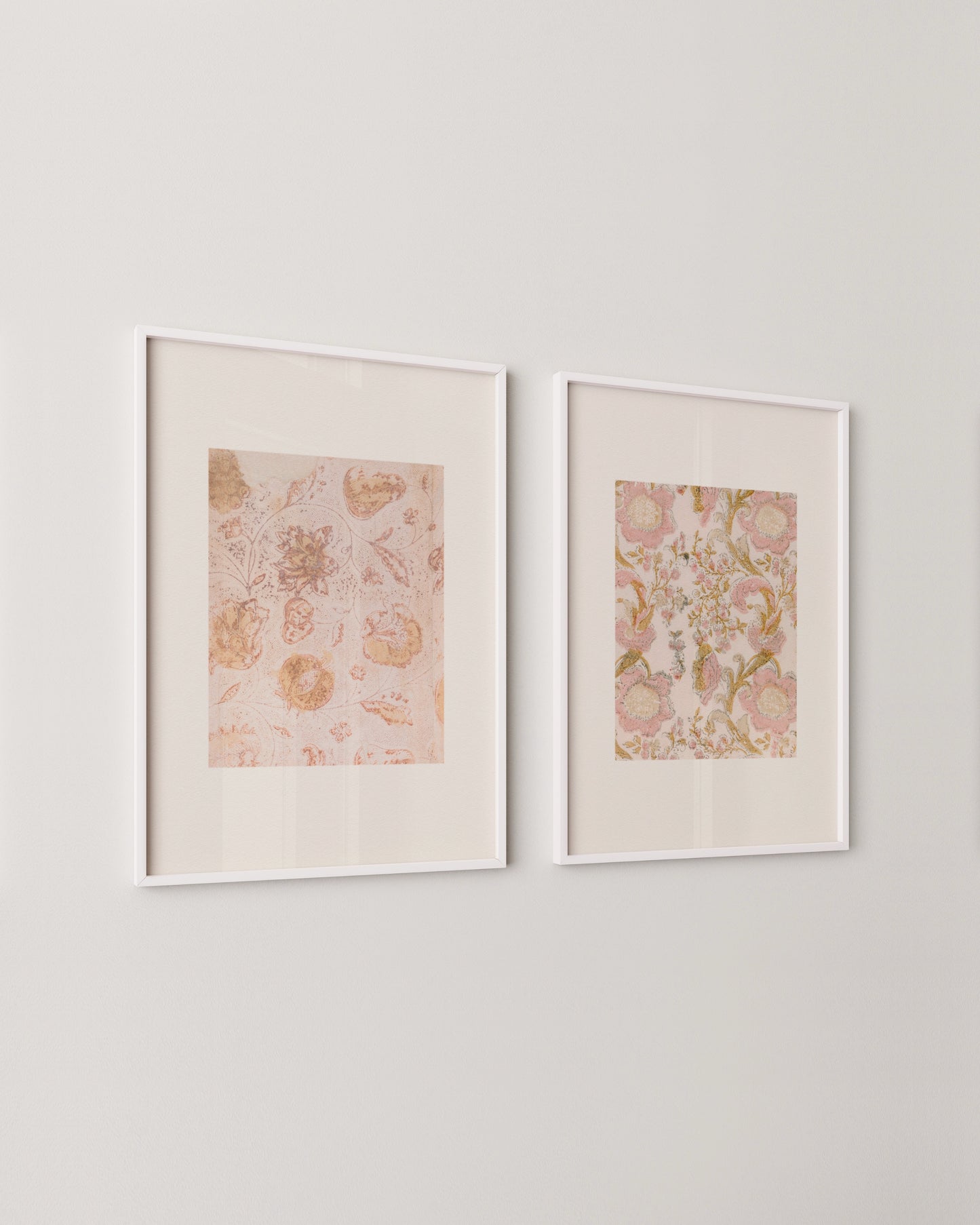 Floral Textile Set of 2- Wall Art -Paperhus- Printable wall art - Instant downloads - DIY home decor -Paperhus