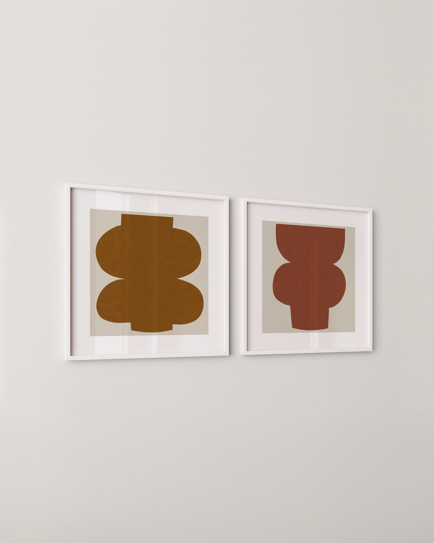 Terracotta Shapes Set of 2- Wall Art -Paperhus- Printable wall art - Instant downloads - DIY home decor -Paperhus