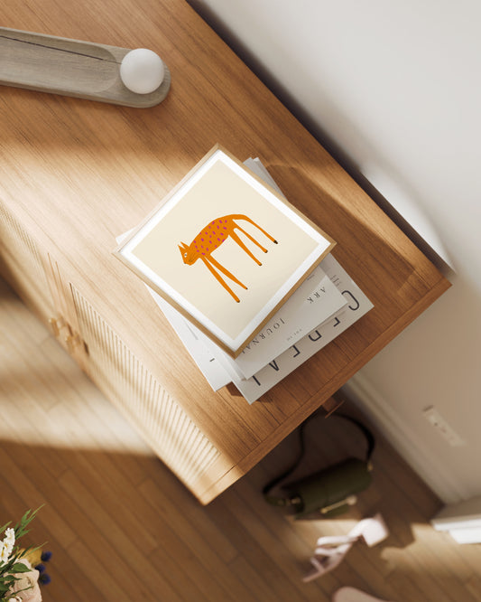 Cat Illustration Printable Wall Art | Digital Download printable wall art by Paperhus