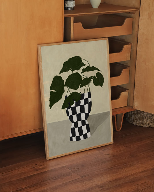 Checkered Vase printable wall art by Paperhus