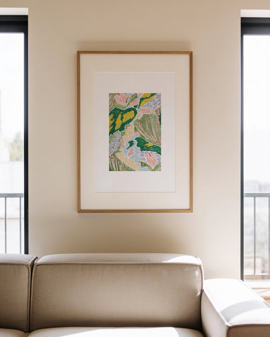 Colourful Botanical Oil Pastel Printable Art