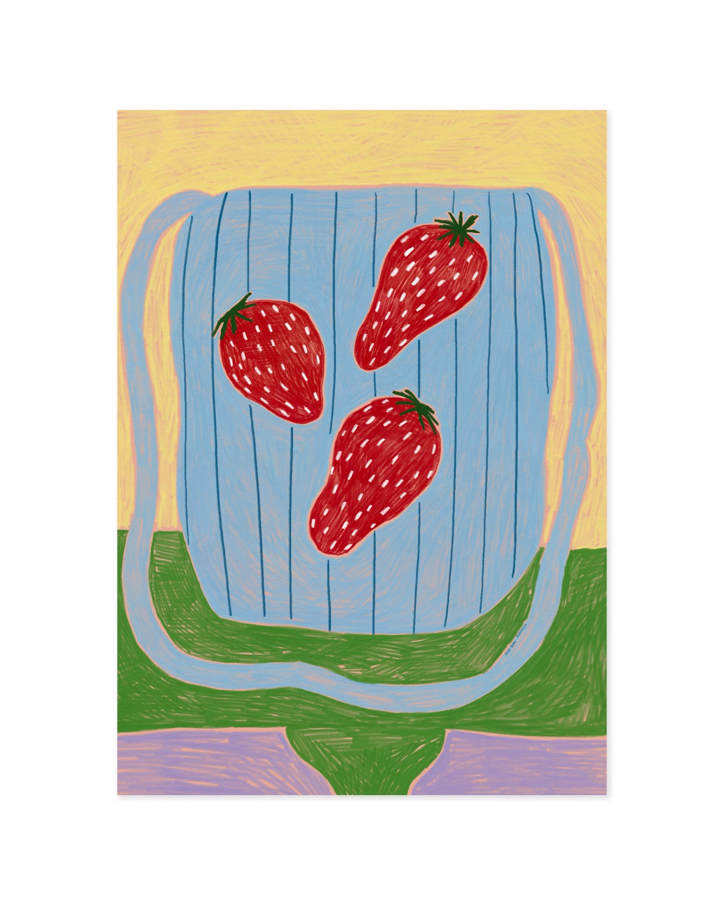 Strawberry Printable Wall Art | Digital Download printable wall art by Paperhus