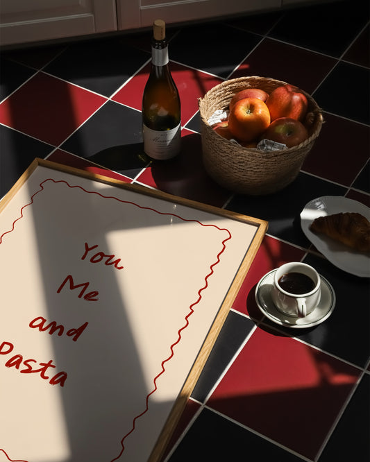 You Me Pasta printable wall art by Paperhus