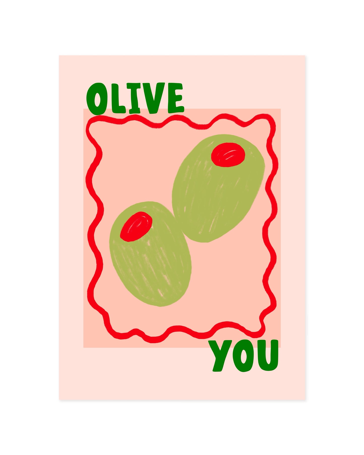 Olive You Print Printable Wall Art | Digital Download printable wall art by Paperhus