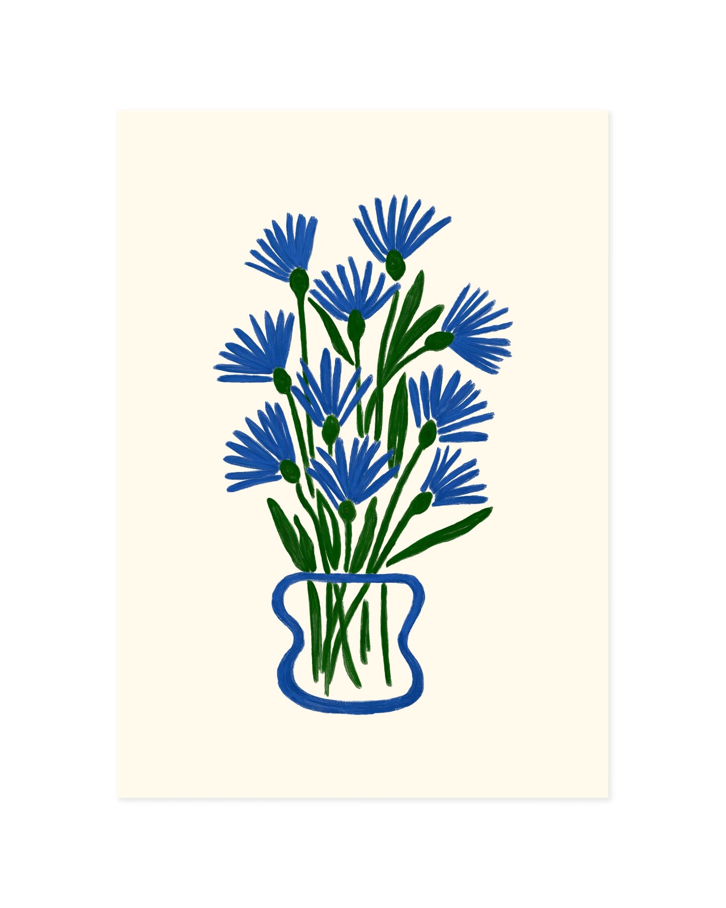 Blue Floral Printable Wall Art | Digital Download printable wall art by Paperhus