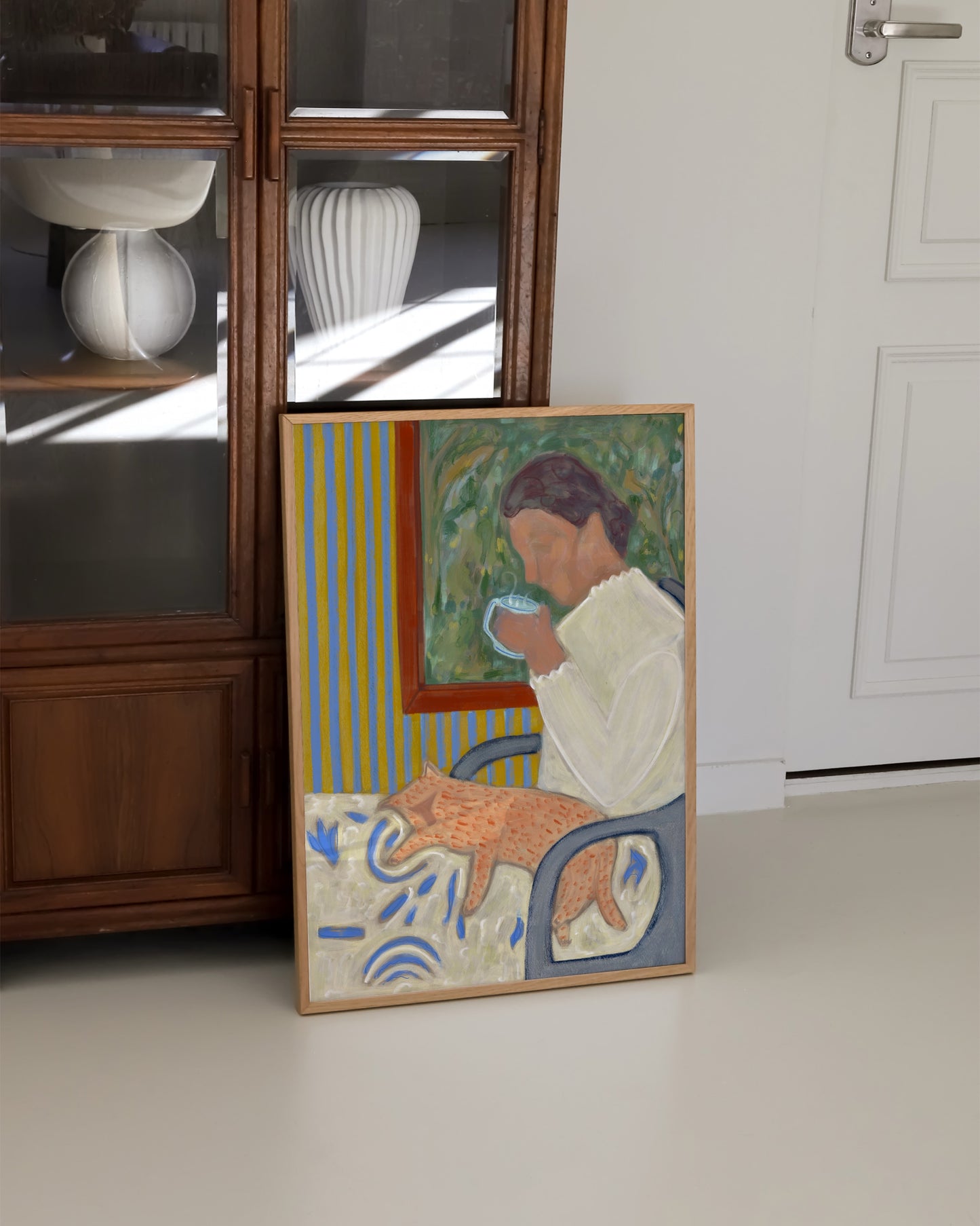 Me & My Cat Print | Calming Reading Nook Print