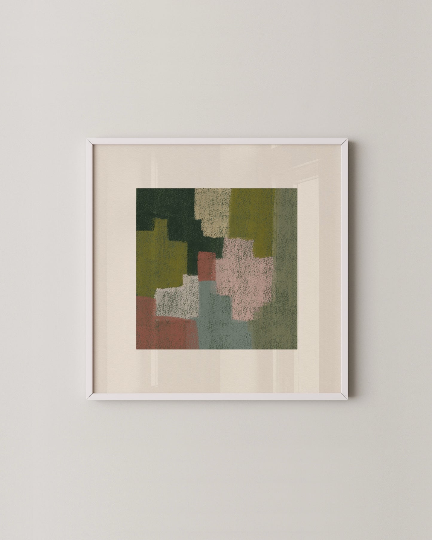 Green Moss Set | Set Of 2 Square Prints