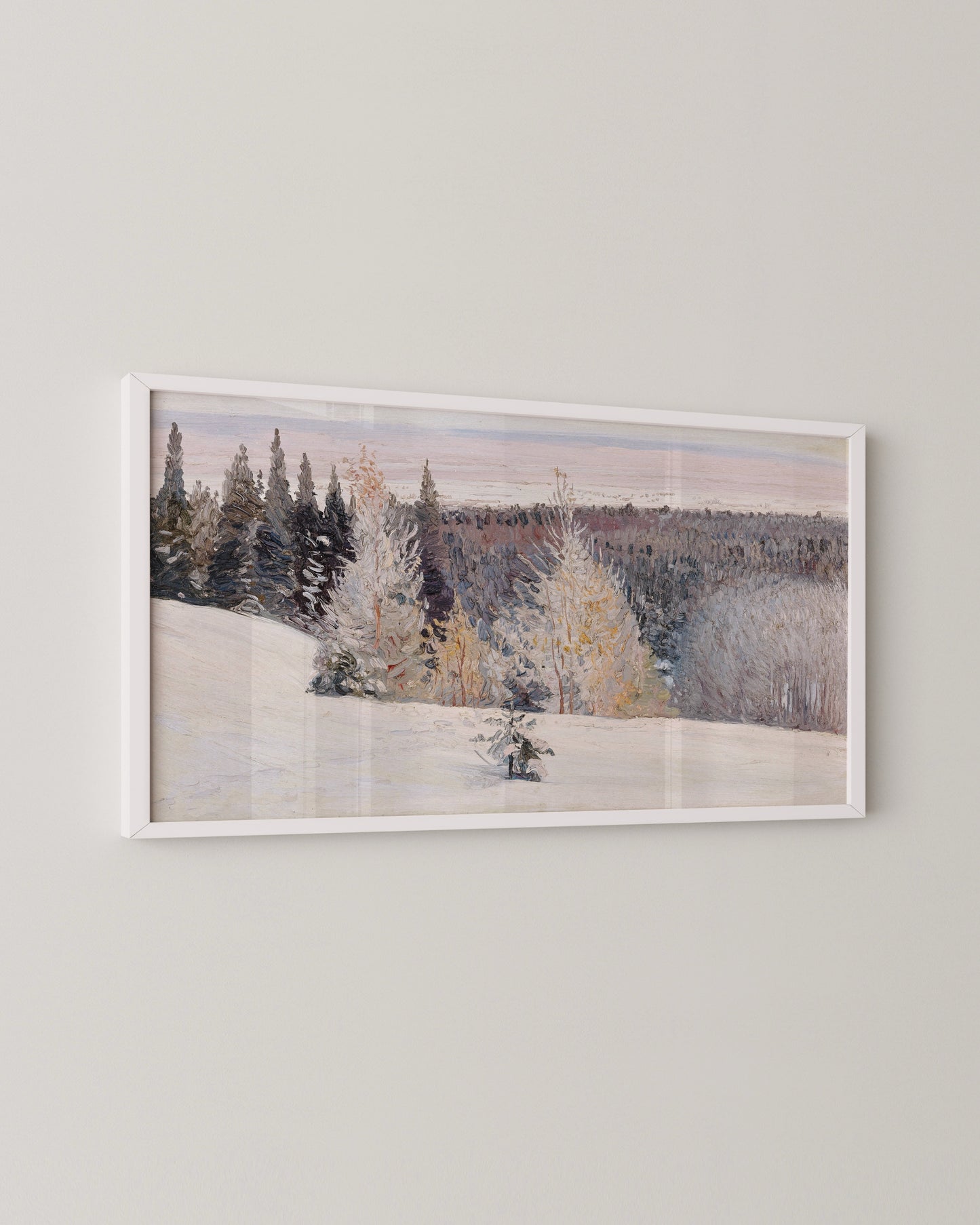 Frosted Pines Tv Art | Festive Tv Art Frame