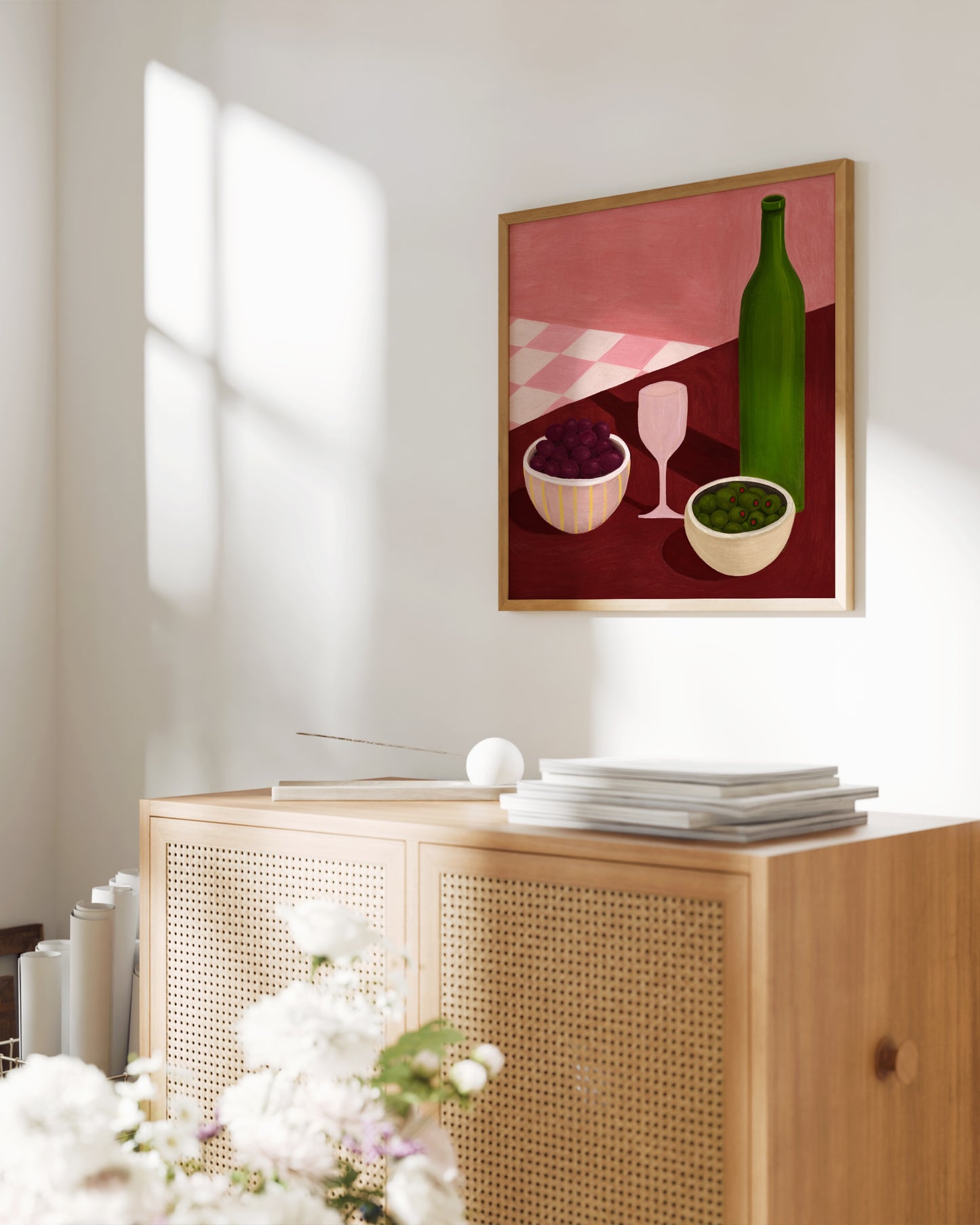 Grapes & Olives Print | Kitchen Wall Art