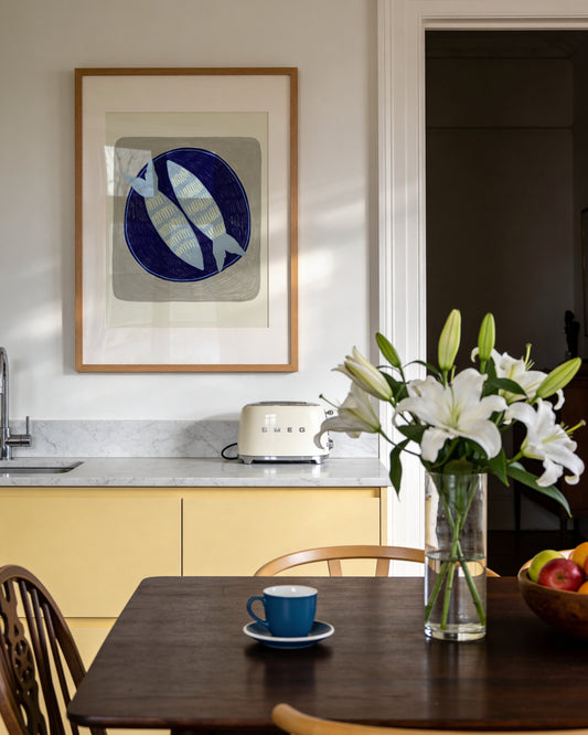 The Dining Room. Blue Fish-printable wall art by Paperhus