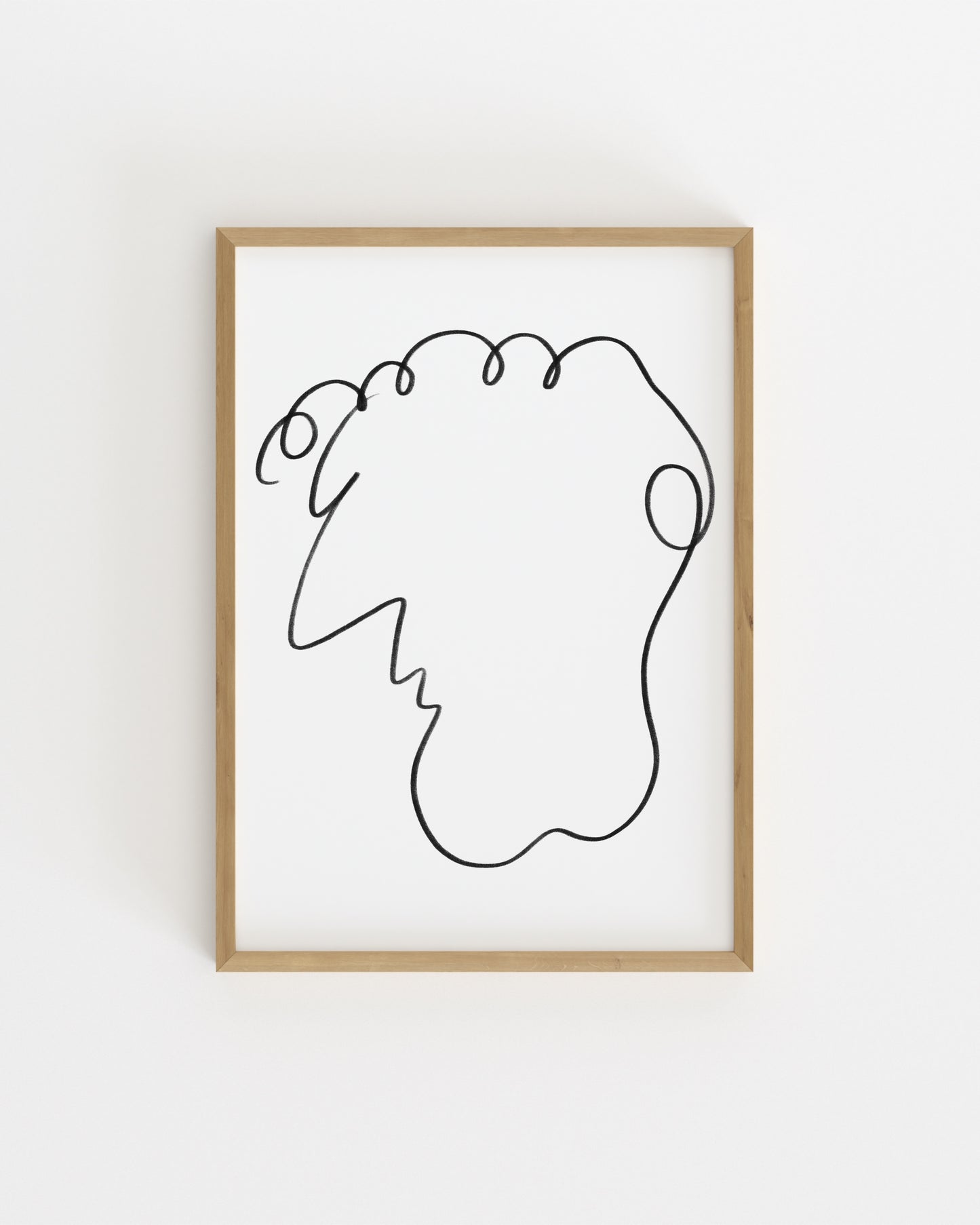 Black and white portrait printable wall art 