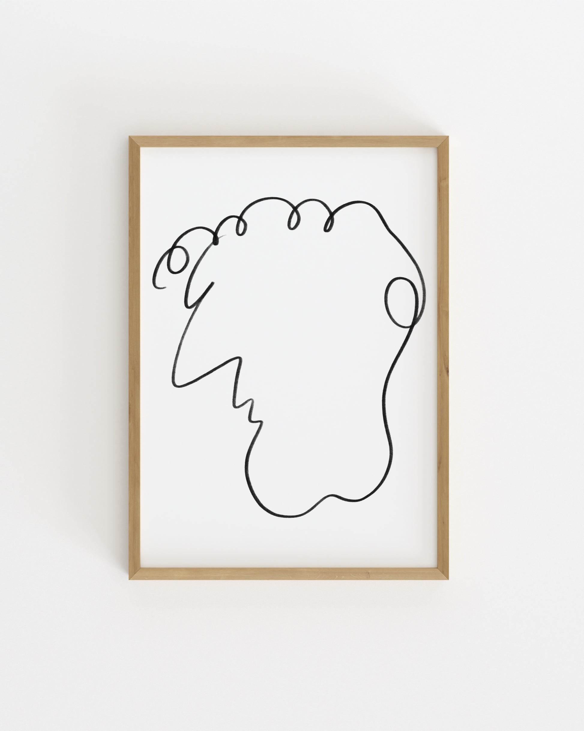 Black and white portrait printable wall art 