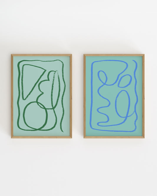 Abstract. Set printable wall art by Paperhus