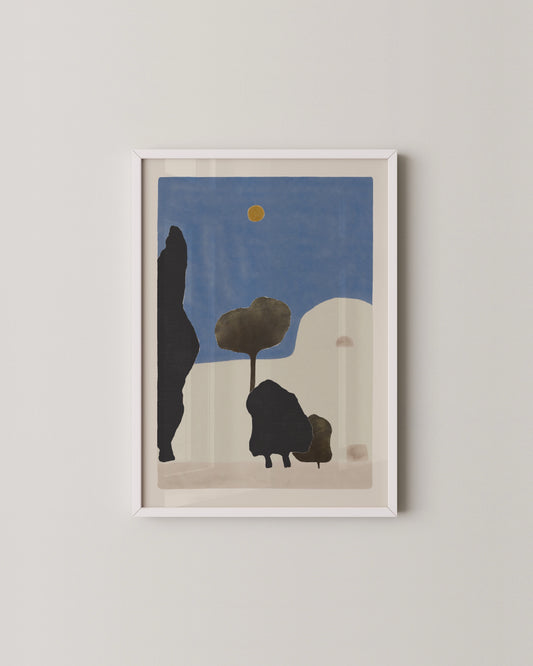 Mediterranean Moon print- Wall Art -Paperhus- Printable wall art - Instant downloads - DIY home decor -Paperhus