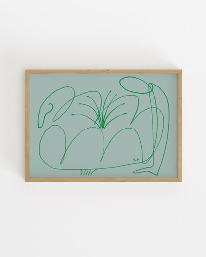 Flower People. Organic form-printable wall art by Paperhus