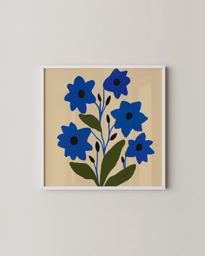 Cobalt Bloom Print- Wall Art -Paperhus- Printable wall art - Instant downloads - DIY home decor -Paperhus