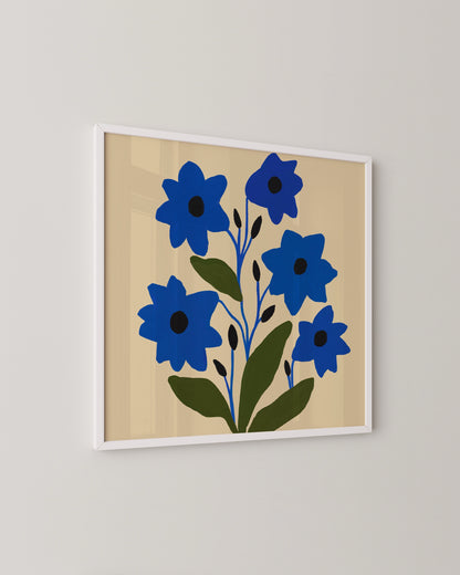 Cobalt Bloom Print- Wall Art -Paperhus- Printable wall art - Instant downloads - DIY home decor -Paperhus