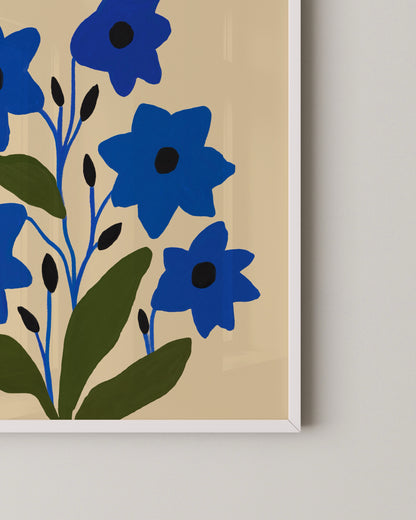 Cobalt Bloom Print- Wall Art -Paperhus- Printable wall art - Instant downloads - DIY home decor -Paperhus