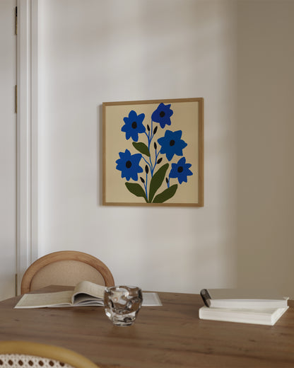Cobalt Bloom Print- Wall Art -Paperhus- Printable wall art - Instant downloads - DIY home decor -Paperhus