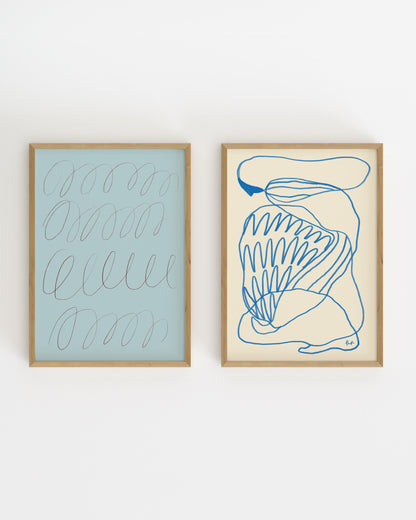 Modern Abstract. Print Set Of 2-printable wall art by Paperhus