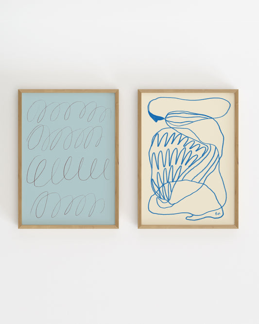 Modern Abstract. Print Set Of 2-printable wall art by Paperhus