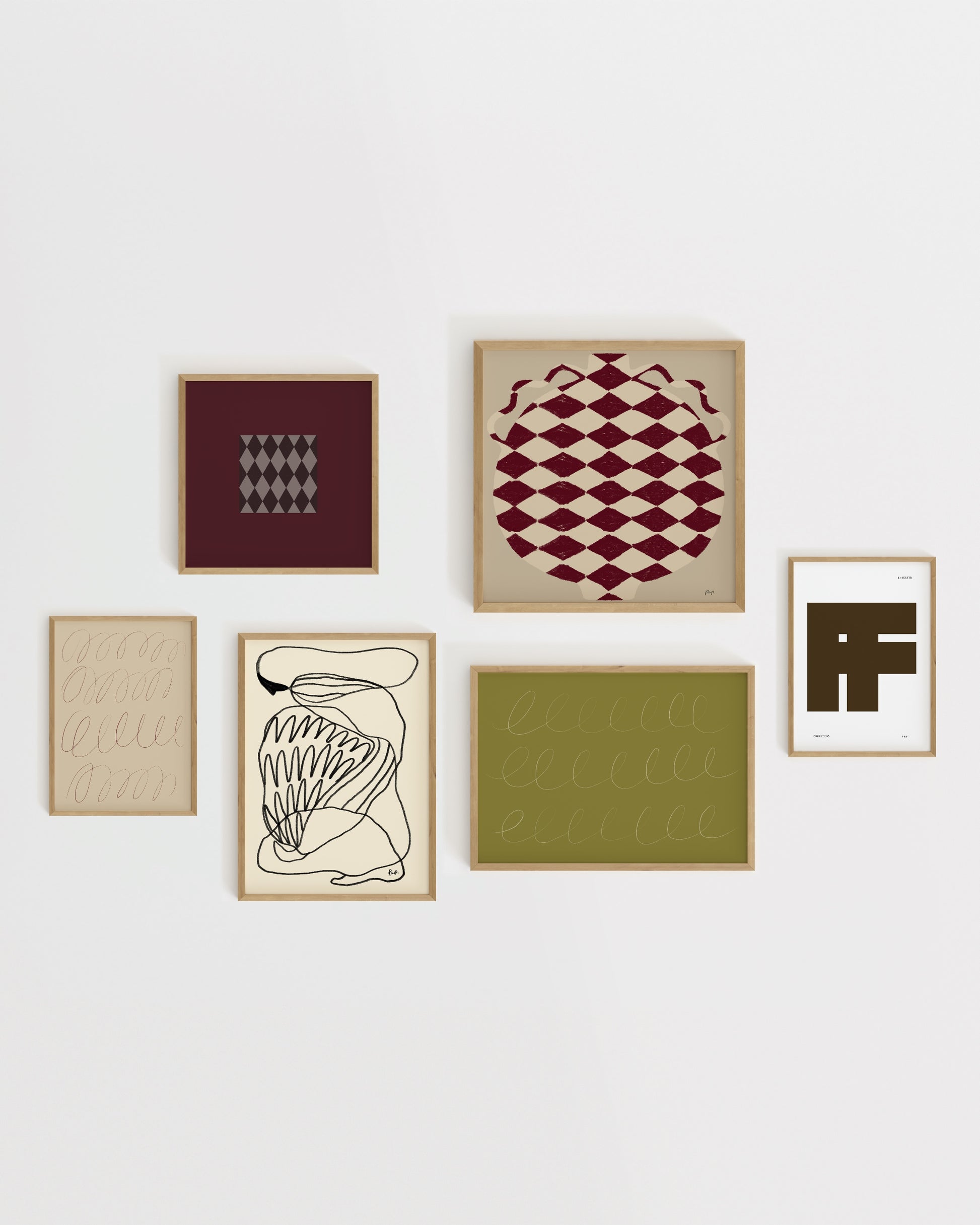 Gallery Wall Art Set Of 6-printable wall art by Paperhus