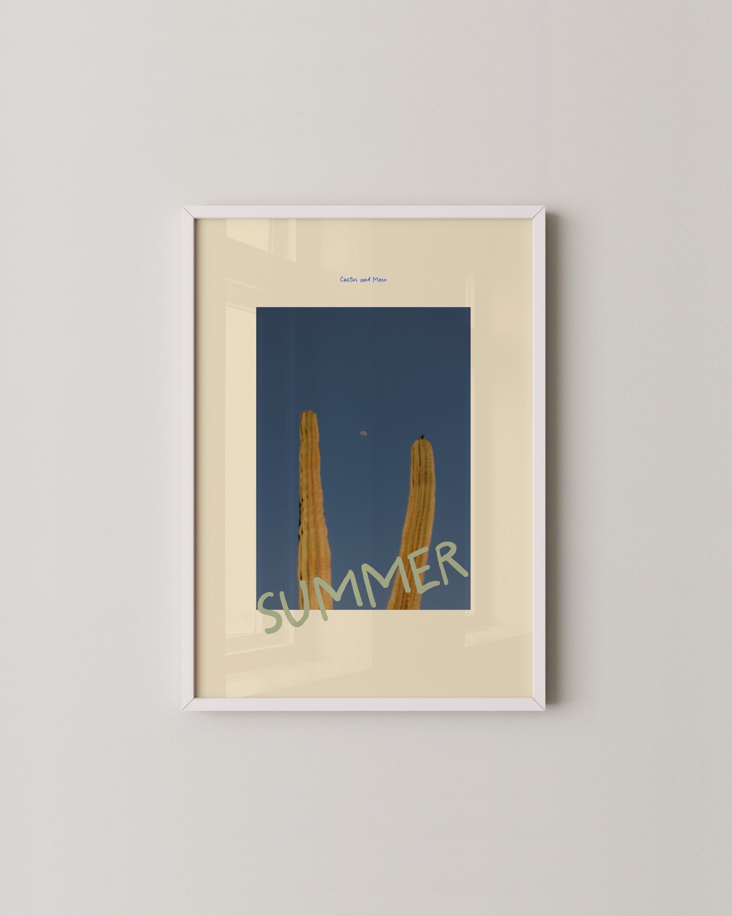 Cactus & Moon Print