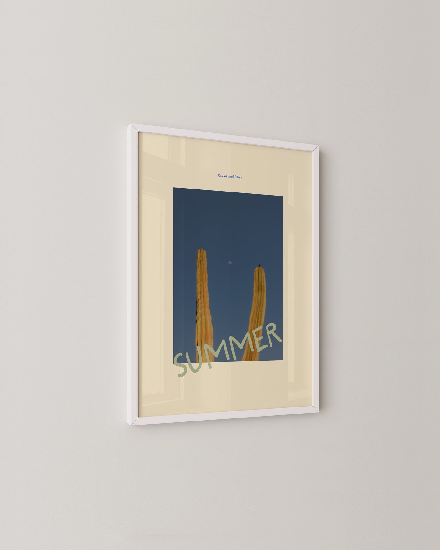 Cactus & Moon Print