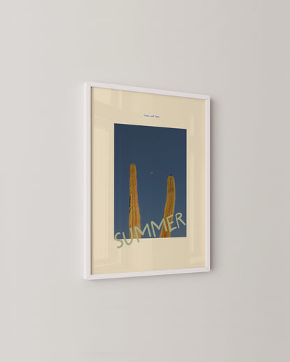 Cactus & Moon Print