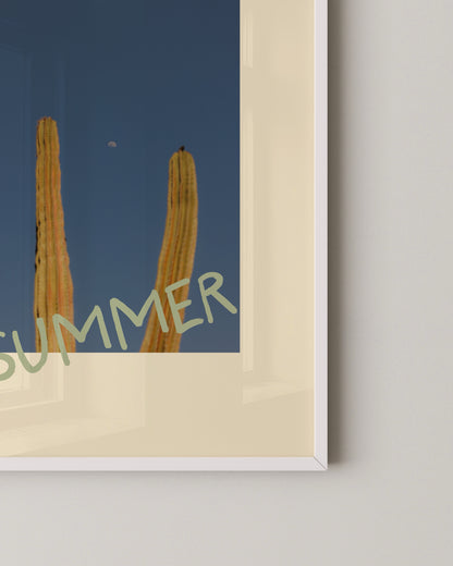 Cactus & Moon Print