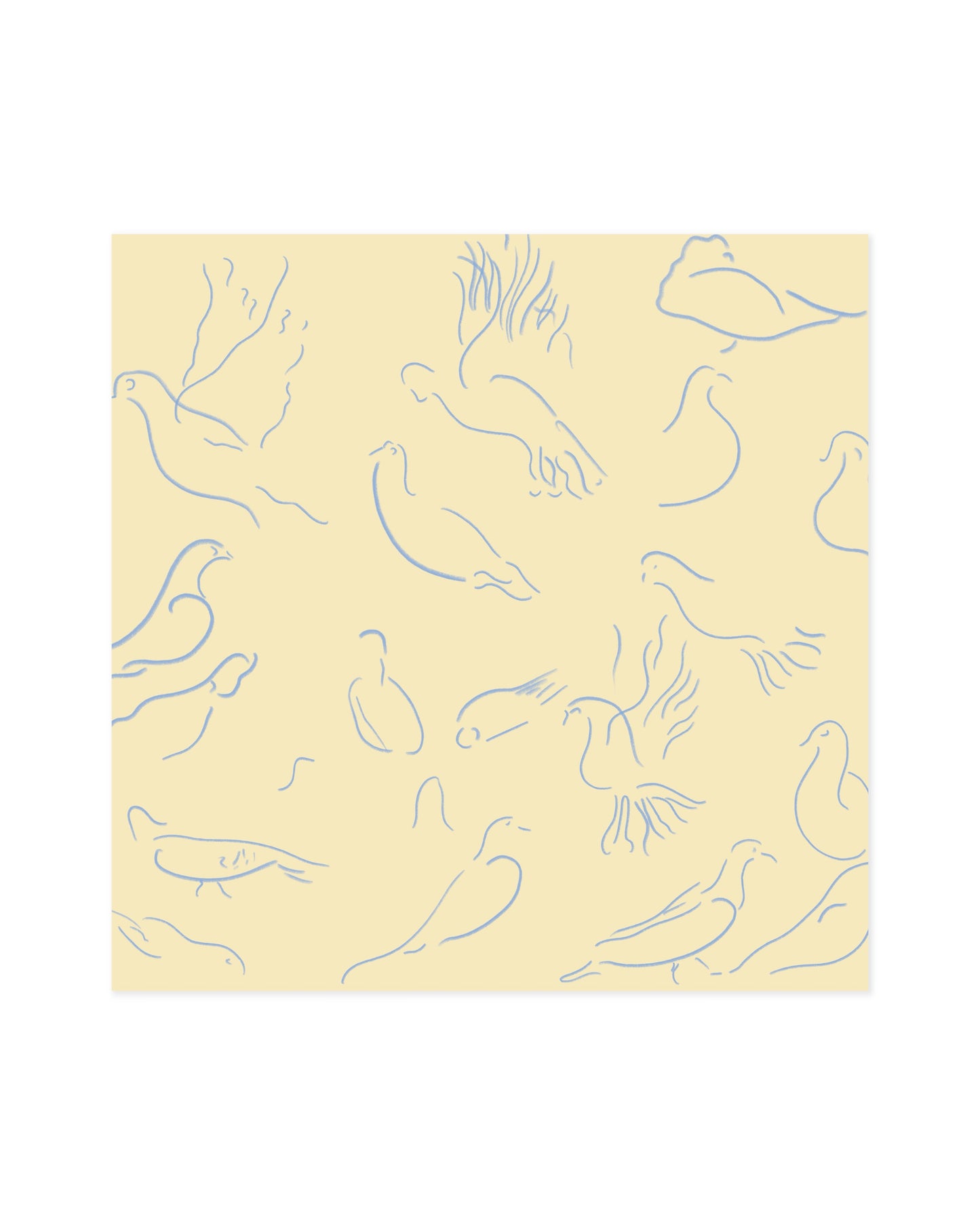 Square Edit. Bird Line printable wall art by Paperhus