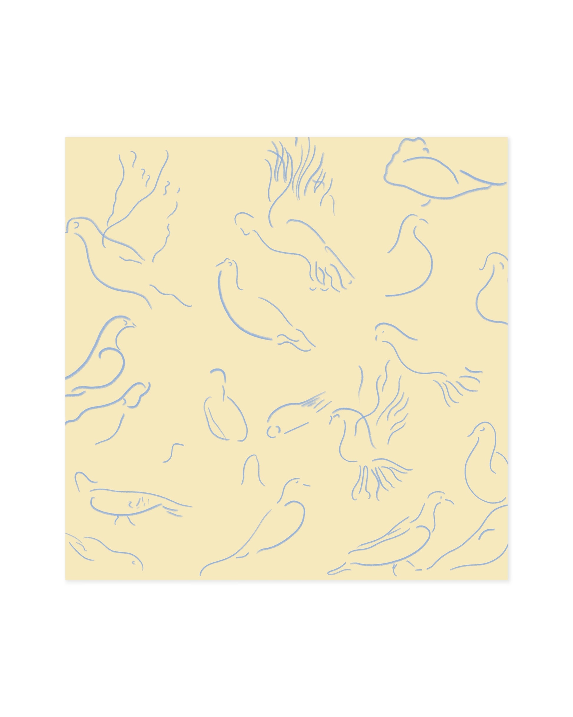 Square Edit. Bird Line printable wall art by Paperhus