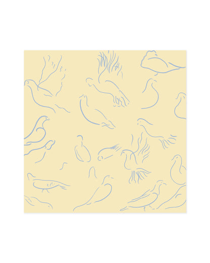 Square Edit. Bird Line printable wall art by Paperhus
