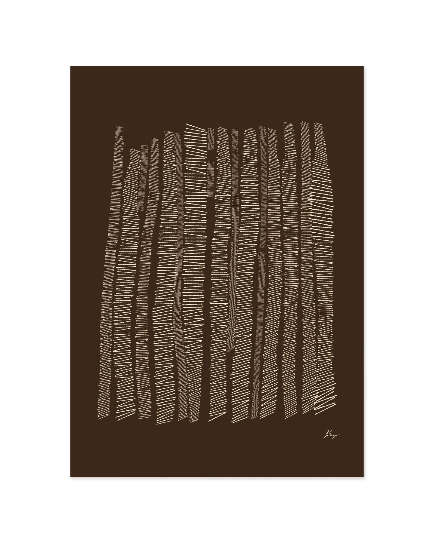 Organic Lines. In Brown-printable wall art by Paperhus