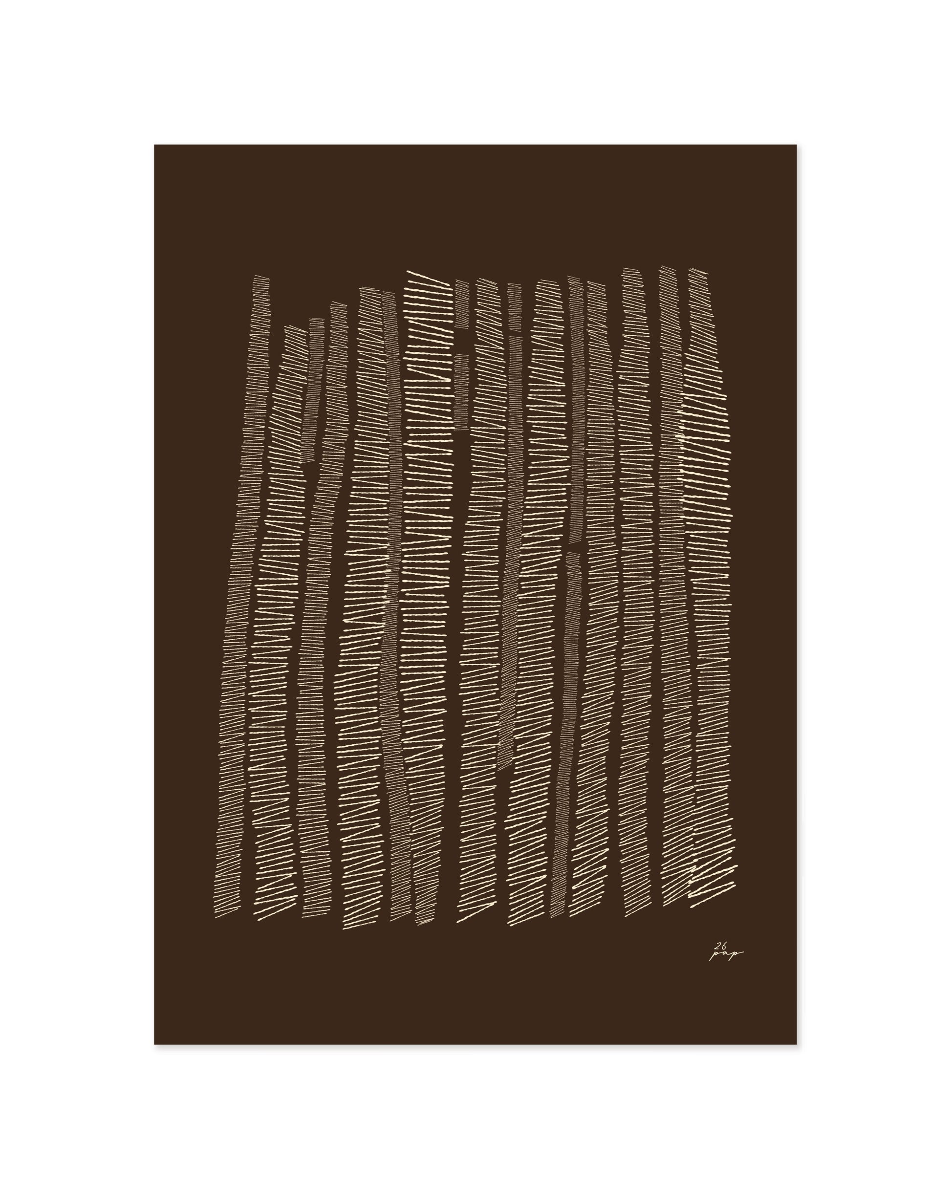 Organic Lines. In Brown-printable wall art by Paperhus
