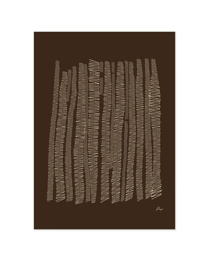 Organic Lines. In Brown-printable wall art by Paperhus