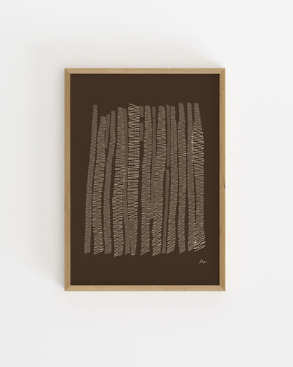 Organic Lines. In Brown-printable wall art by Paperhus