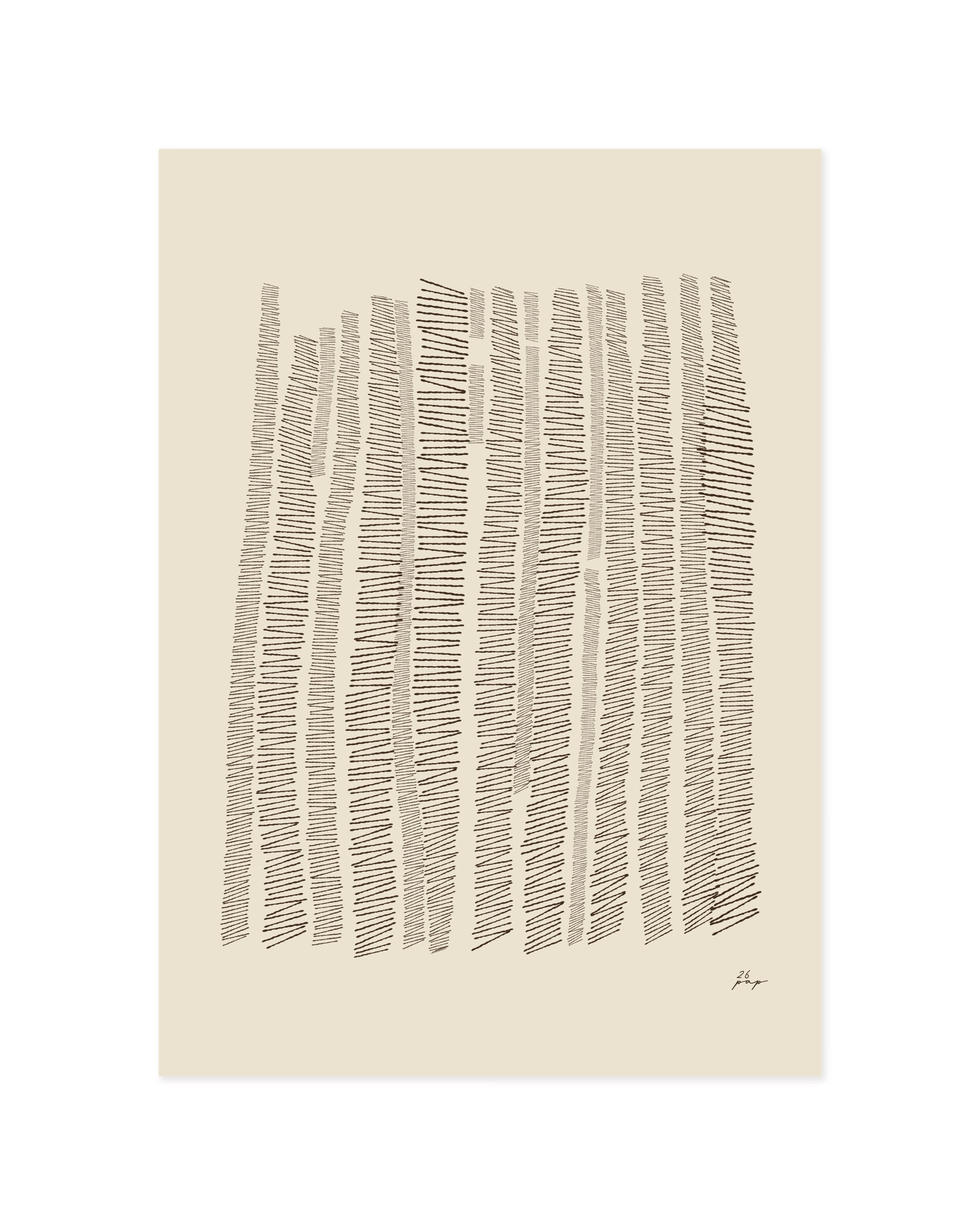 Organic Lines. In Beige-printable wall art by Paperhus