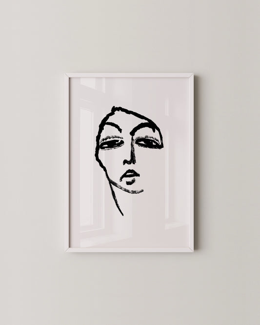 Head of a Woman Print- Wall Art -Paperhus- Printable wall art - Instant downloads - DIY home decor -Paperhus